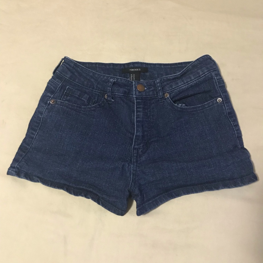 Forever 21 Dark Blue Jean Shorts